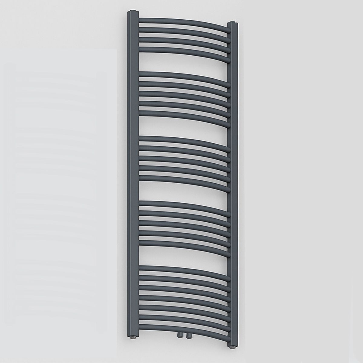 Heizkörper, Handtuchheizkörper aus Stahl, 120-150-180x50 cm, Anthrazit, Gebogenes Design, Terma