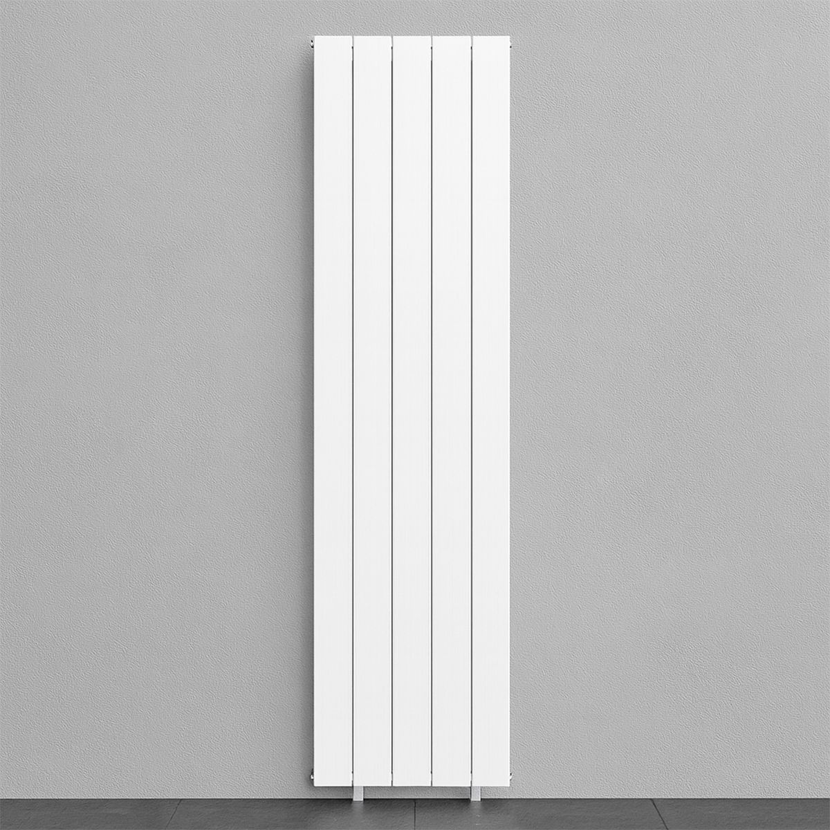 Vertikalheizkörper aus Aluminium 180x47 cm, 978 W, 5 Elemente, Weiß, Armonico
