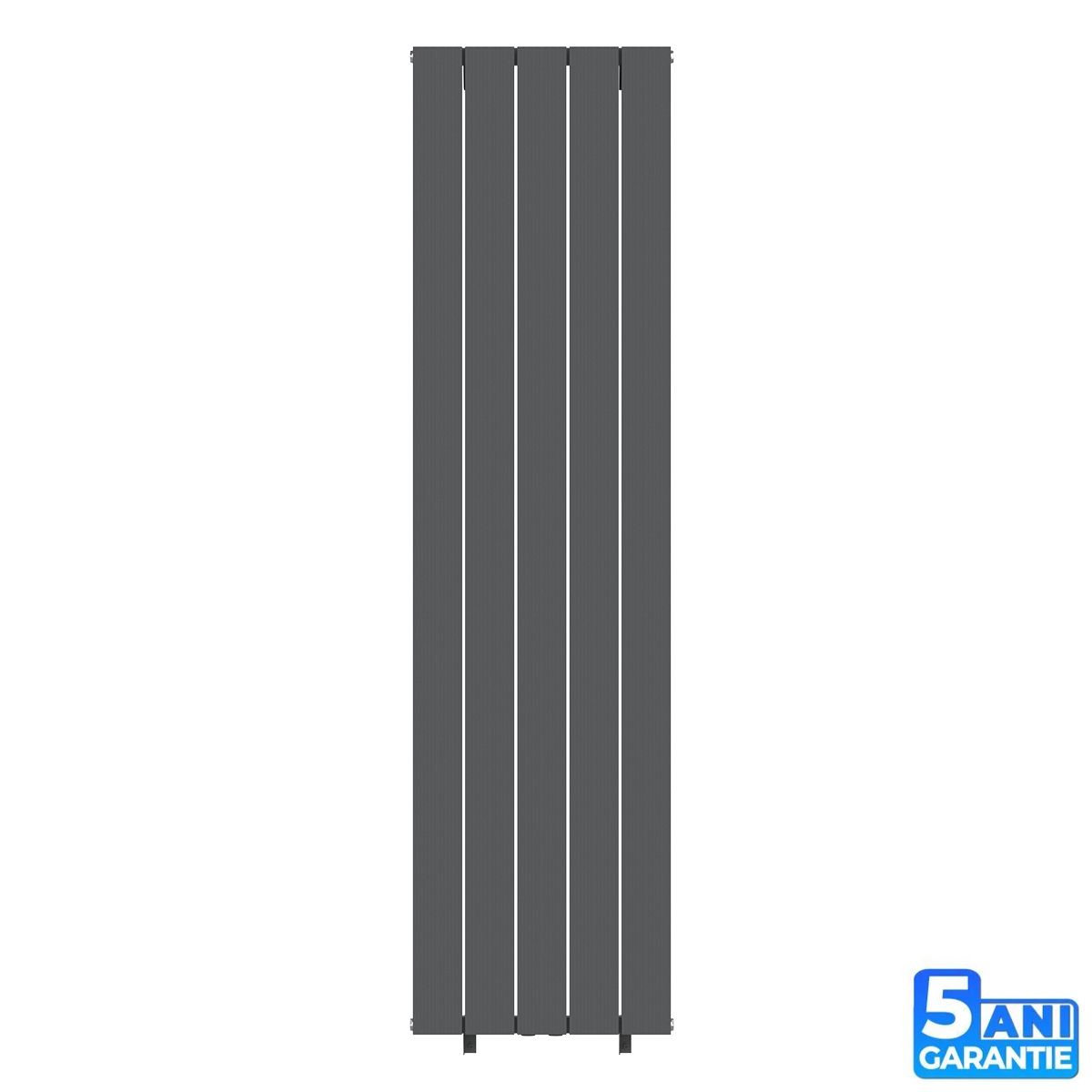 Vertikalheizkörper aus Aluminium 180x47 cm, 978 W, 5 Elemente, Anthrazit, Armonico
