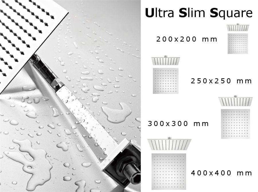 Ultra-Slim-Quadratischer Duschkopf, Regenschauerdusche