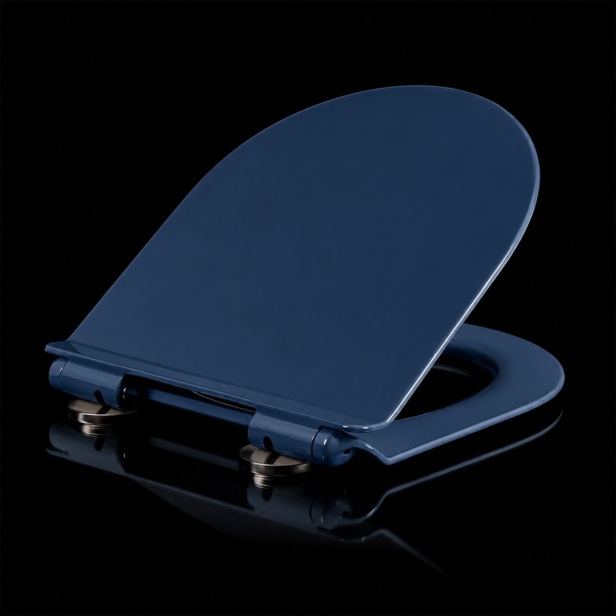Duroplast-Toilettendeckel mit Soft-Close-Absenkautomatik und Quick-Release-System für Lazio WC, Terrazo Blau