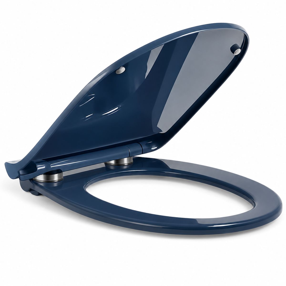 Duroplast-Toilettendeckel mit Soft-Close-Absenkautomatik und Quick-Release-System für Lazio WC, Terrazo Blau
