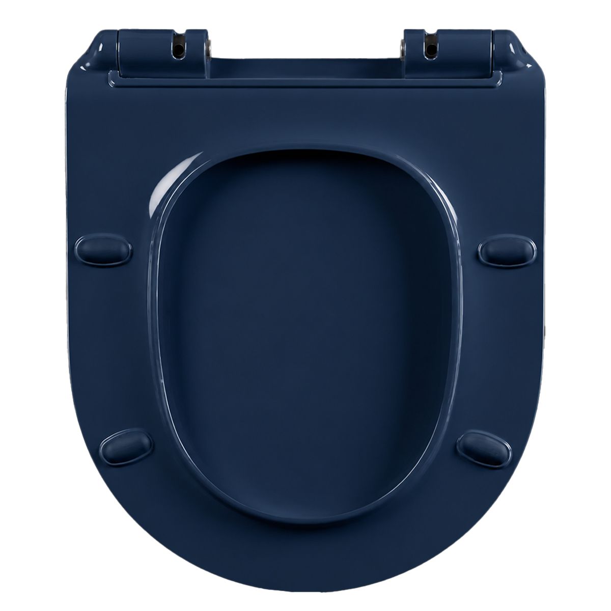 Duroplast-Toilettendeckel mit Soft-Close-Absenkautomatik und Quick-Release-System für Lazio WC, Terrazo Blau