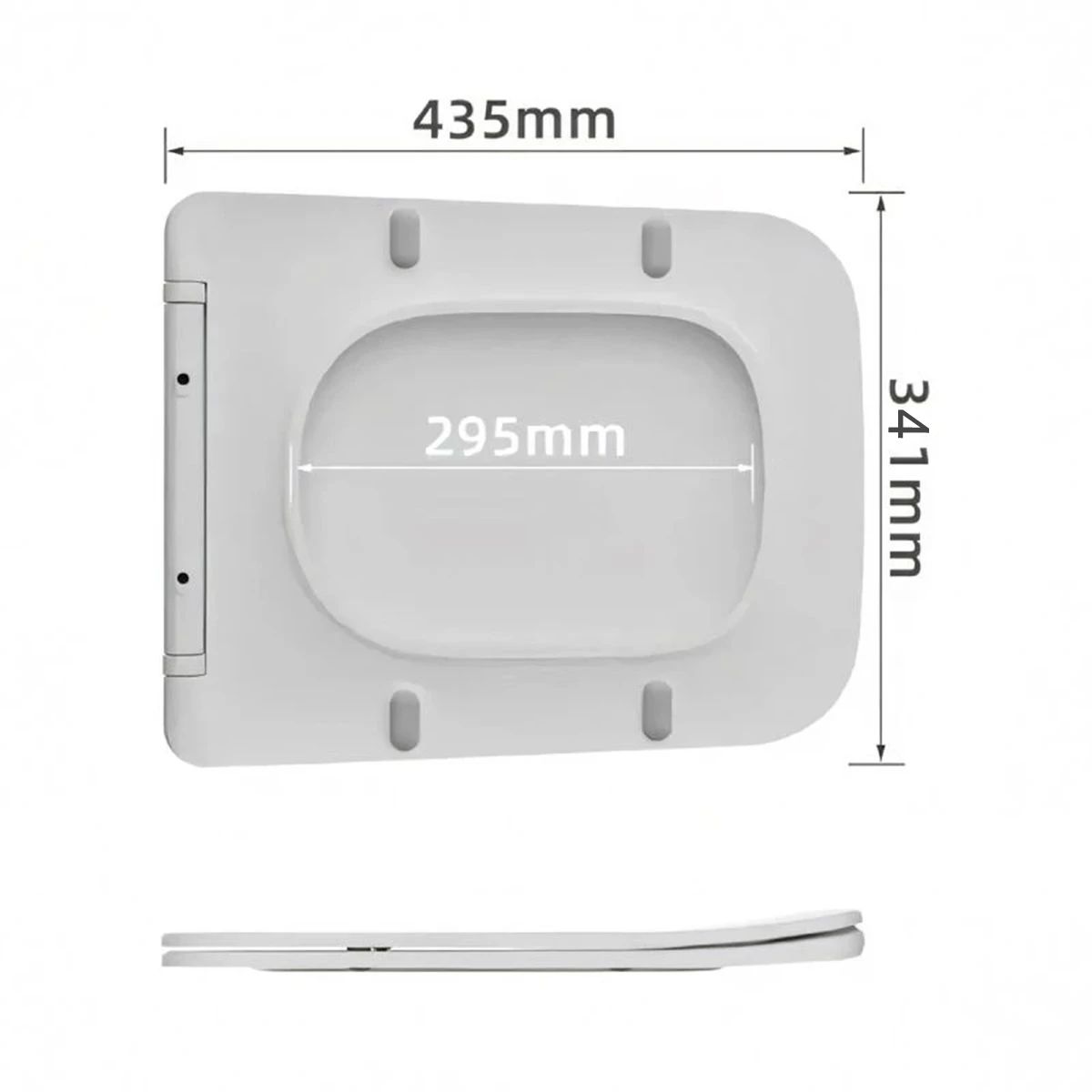 Slim-Deckel aus Duroplast mit Soft-Close-Funktion, einstellbarem Abstand, Quick Release, für Toilettenschüssel Alfonso Alb