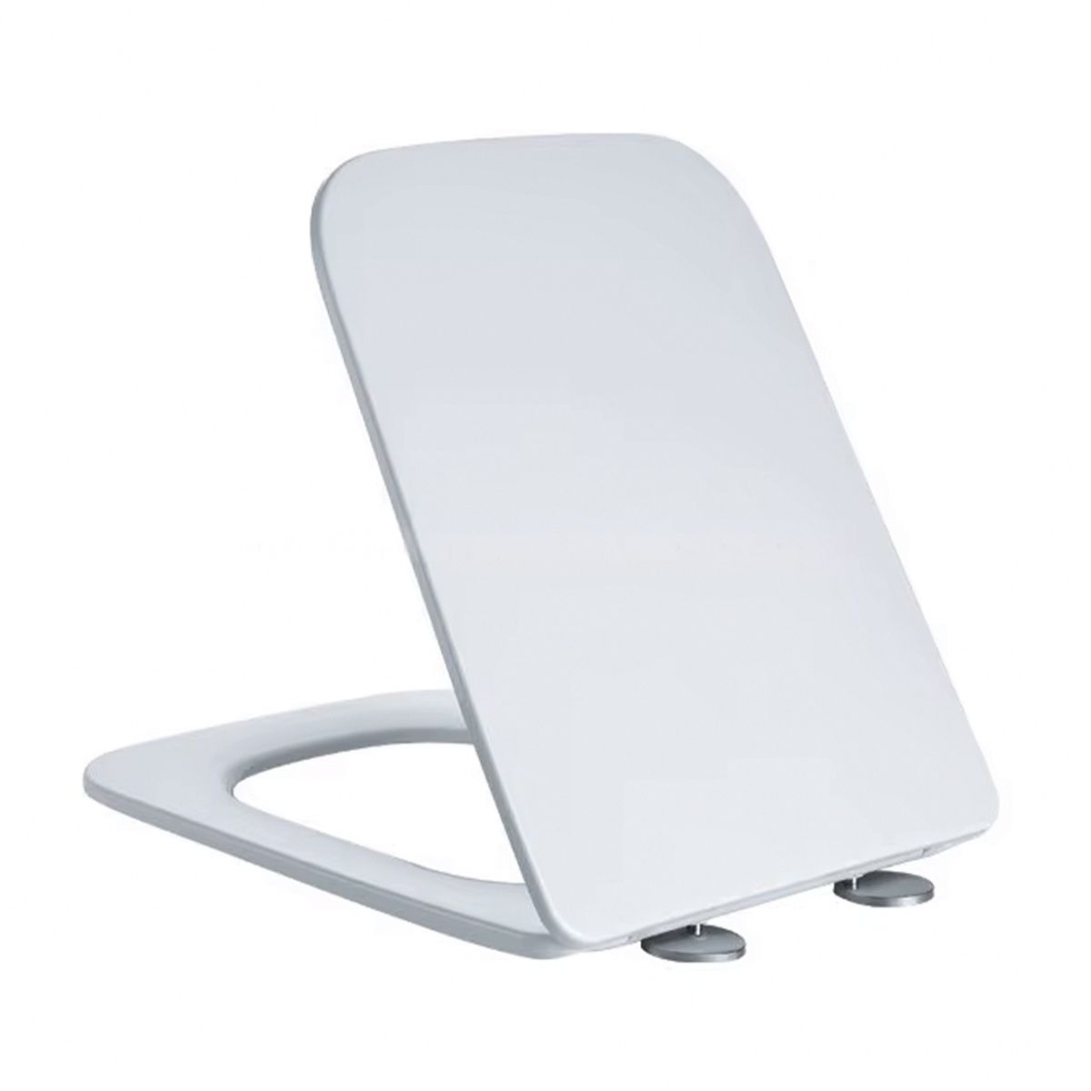 Slim-Deckel aus Duroplast mit Soft-Close-Funktion, einstellbarem Abstand, Quick Release, für Toilettenschüssel Alfonso Alb