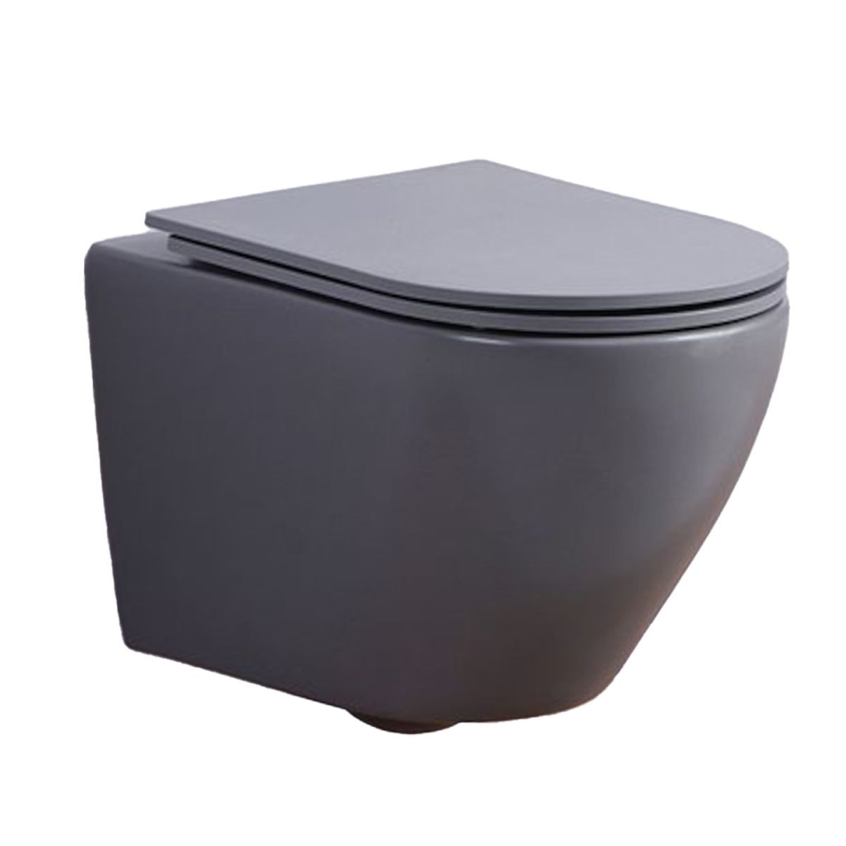 Duroplast Slim WC-Sitz, Soft-Close, verstellbarem Abstand, Quick Release, für WC-Becken Ben Mattgrau