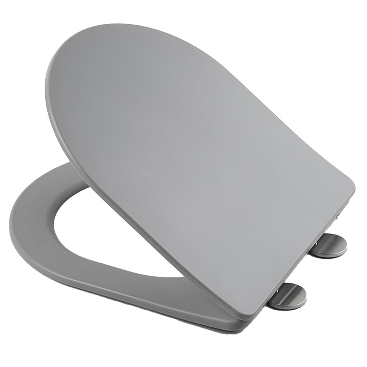 Duroplast Slim WC-Sitz, Soft-Close, verstellbarem Abstand, Quick Release, für WC-Becken Ben Mattgrau