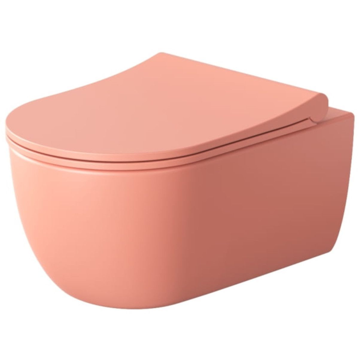 WC-Deckel Michael in Lachsrosa, Slim Modell mit Soft-Close