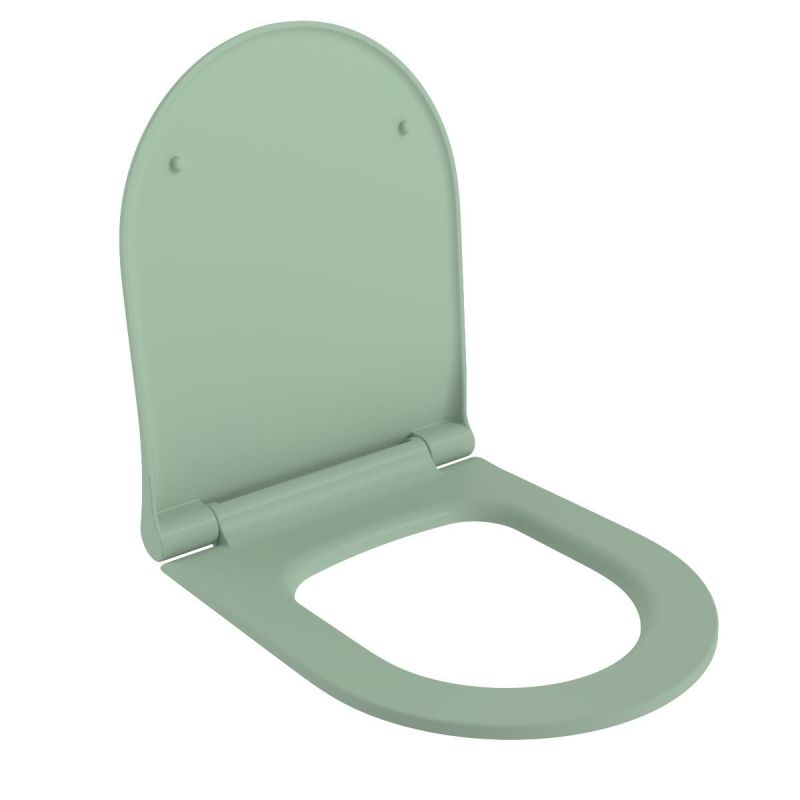 WC-Deckel Michael in Mintgrün, Slim Modell mit Soft-Close