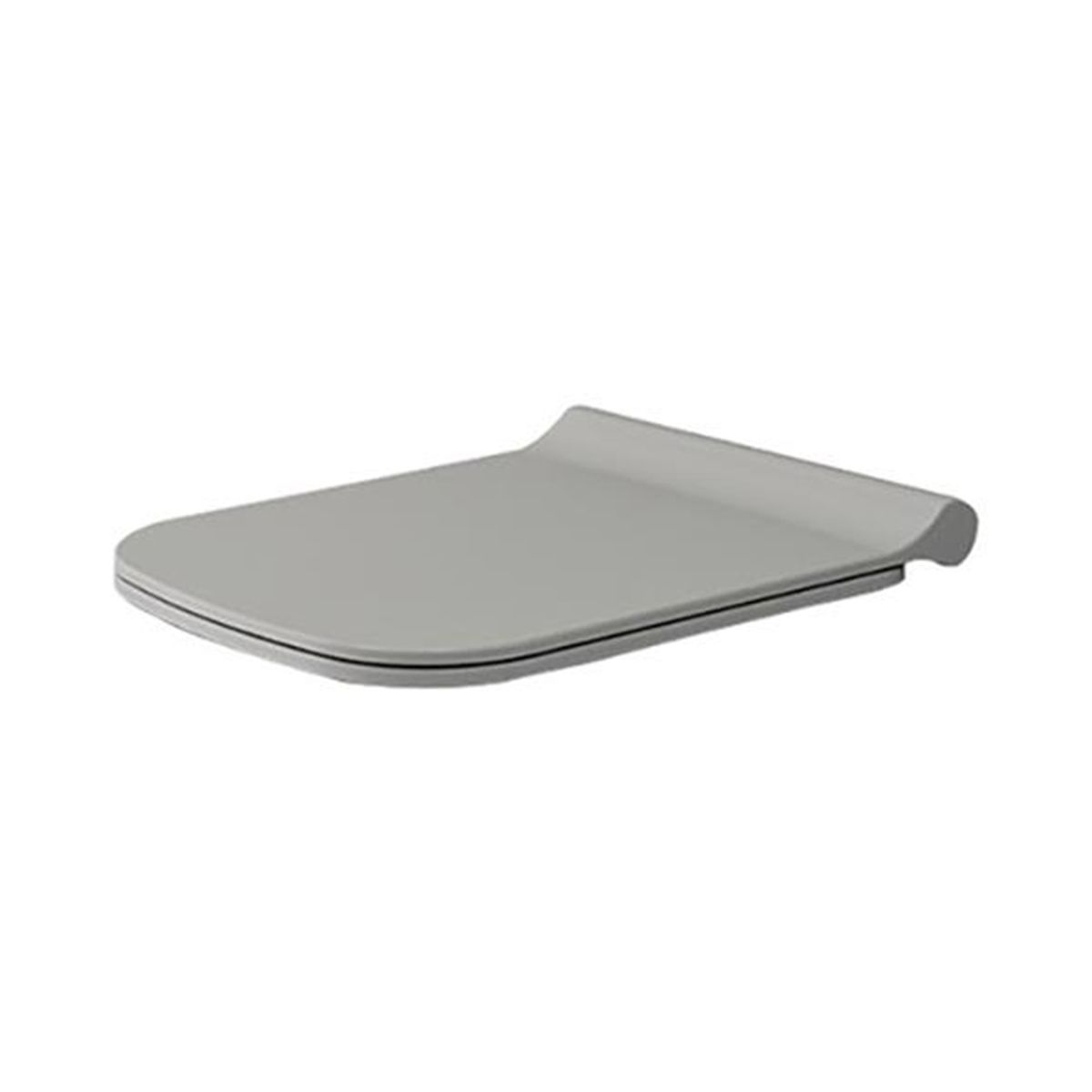 Universaler WC-Sitz, Slim, Duroplast, Soft-Close-Absenkautomatik, verstellbarer Abstand, Farbe Mattgrau