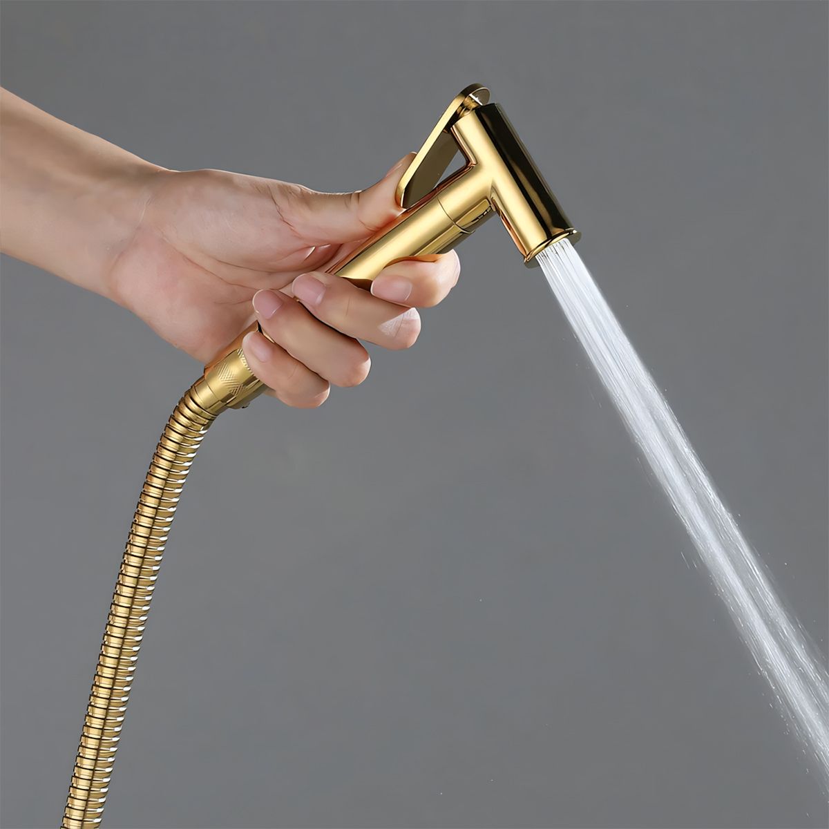 Hygienedusche, Warm- und Kaltwasser, Gold, Wandmontage, Messing, Neo