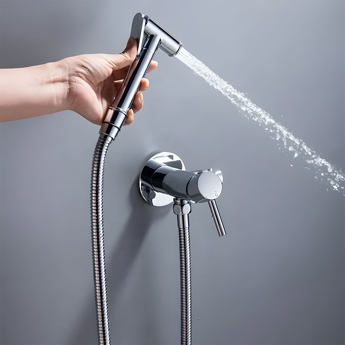 Hygienedusche, Warm- und Kaltwasser, Chrom, Wandmontage, Messing, Neo