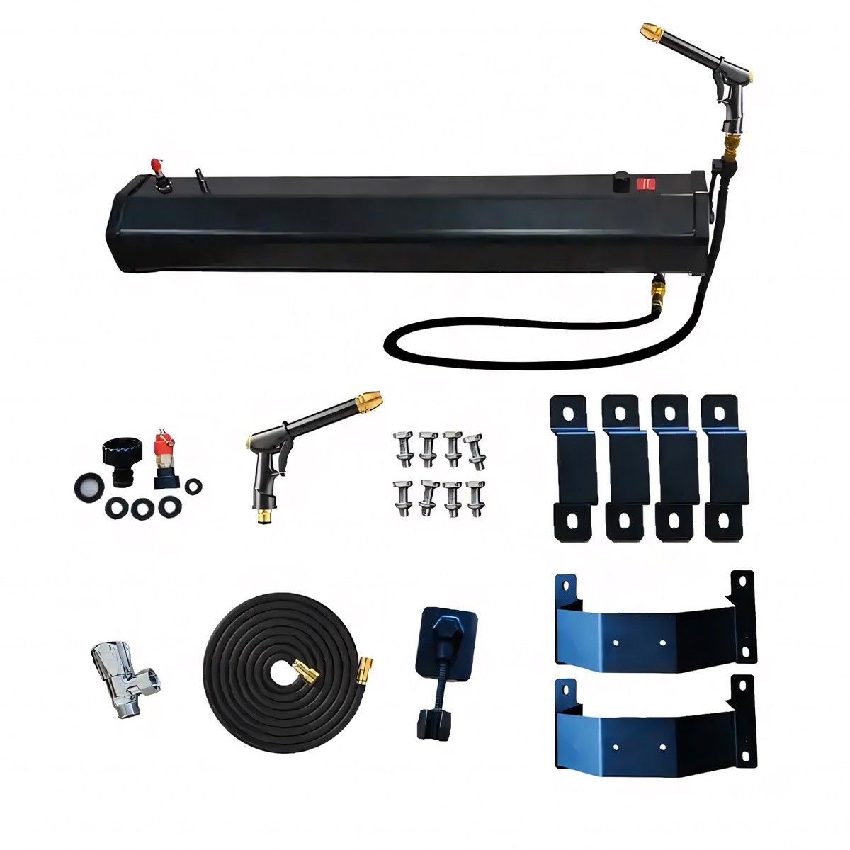 Solardusche für Auto und Camping, tragbar, 30 Liter Fassungsvermögen, Handbrause und Offroad-Spritzpistole, Schwarz, Cordoba