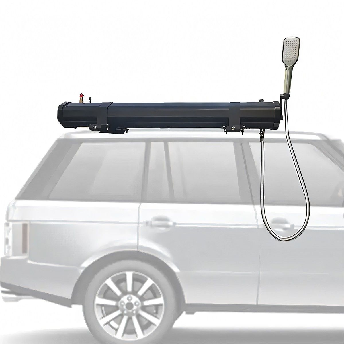 Solardusche für Auto und Camping, tragbar, 30 Liter Fassungsvermögen, Handbrause und Offroad-Spritzpistole, Schwarz, Cordoba