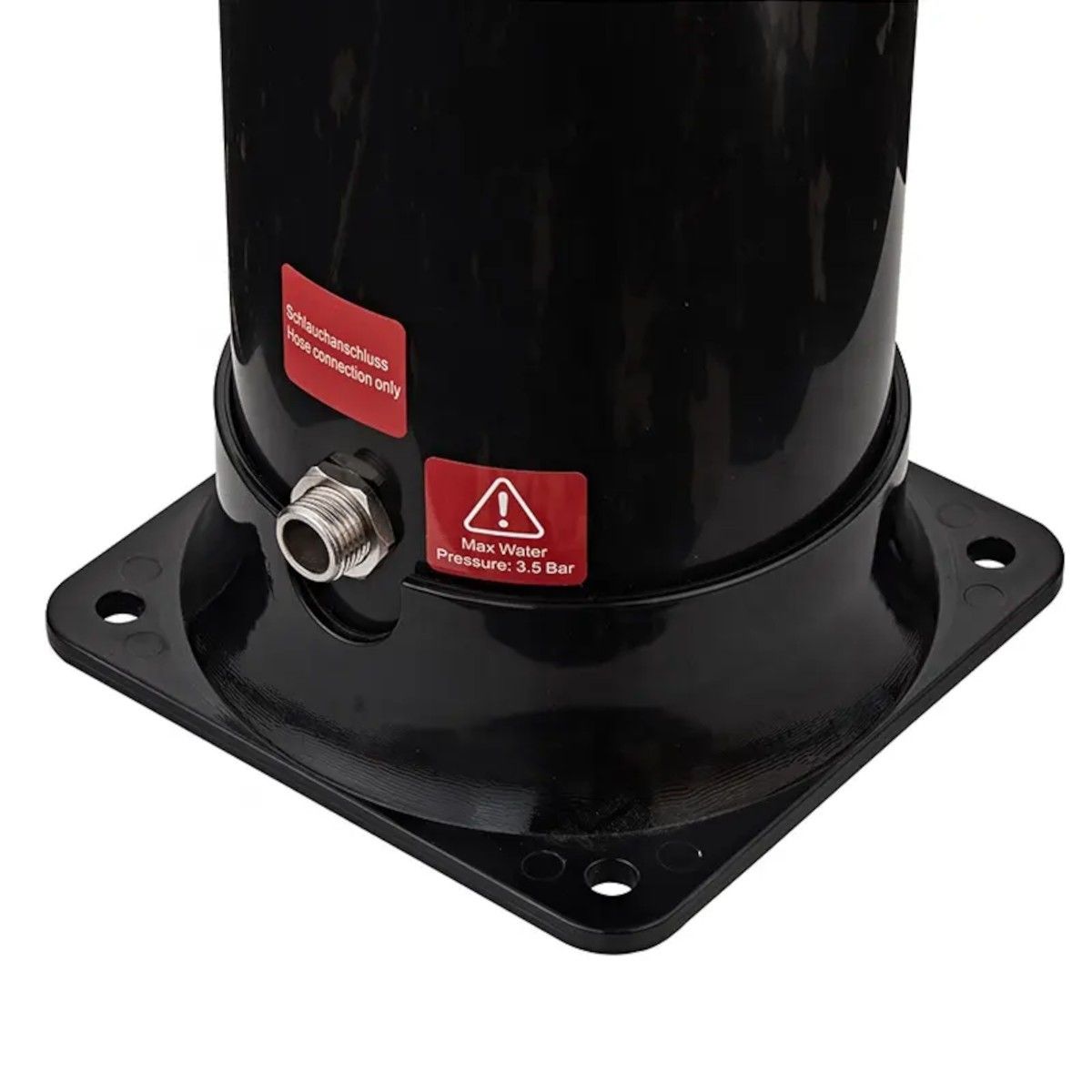 Solardusche für Garten und Pool, 35 Liter, Fußdusche, Regenduschkopf, PVC+ABS, Schwarz, Nickel matt, Cadiz