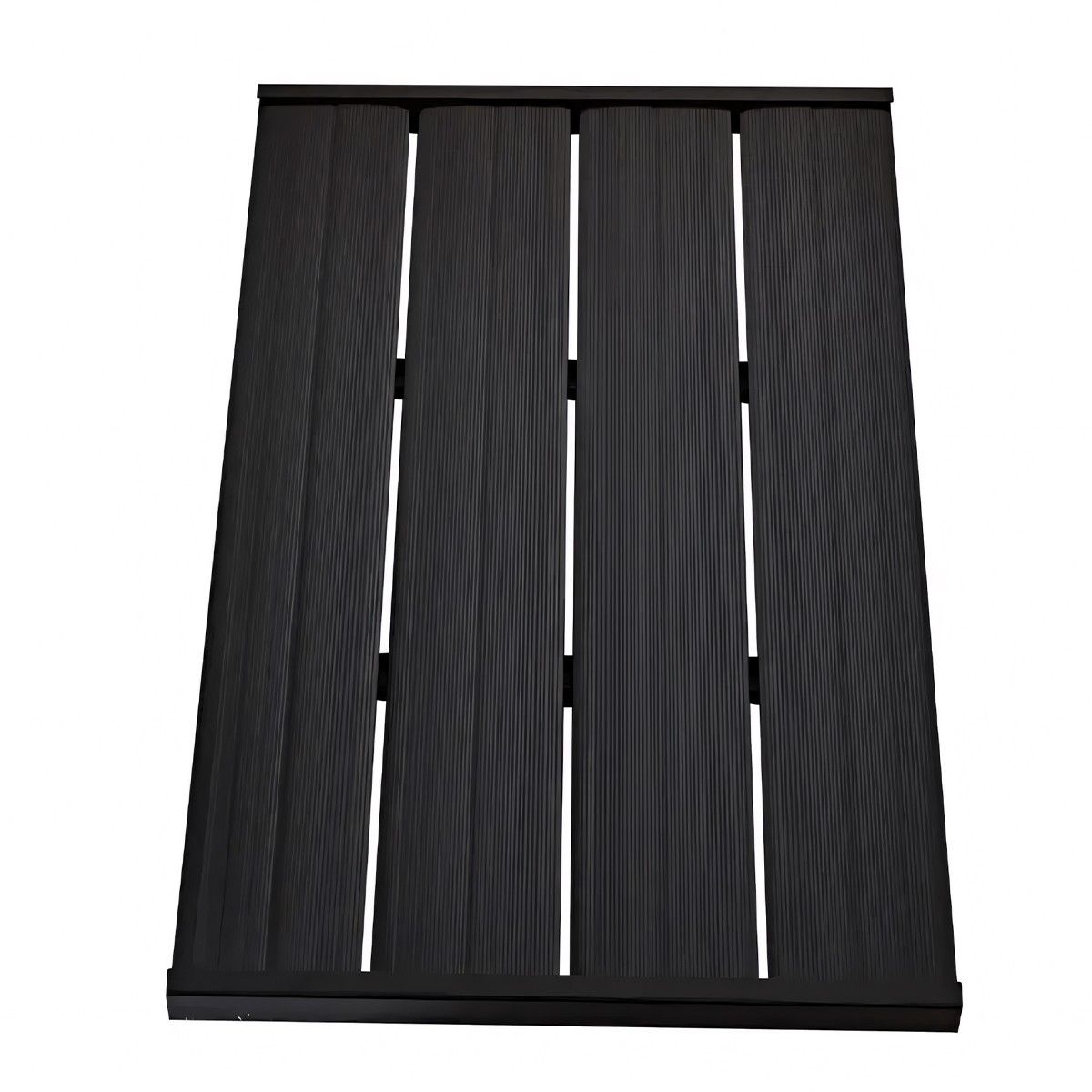 Bodenelement aus PVC mit Stahlrahmen für Solardusche, Maße 101x60 cm, Schwarz, Aria