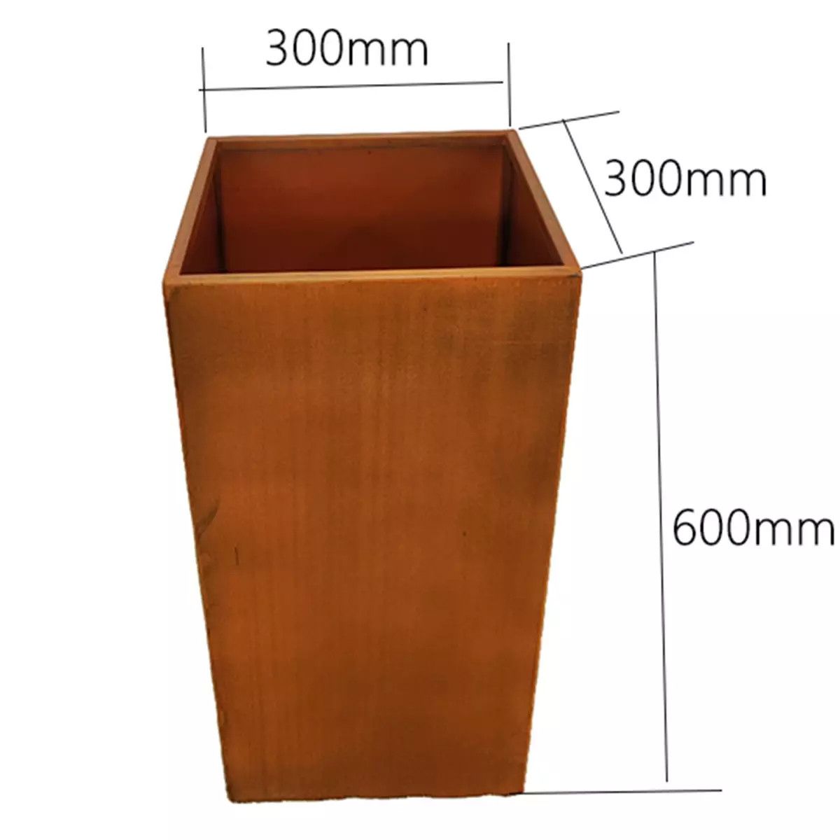 Pflanzkübel, 2 mm Cortenstahl, Höhe 60, 80, 100 cm, Braun, Florium