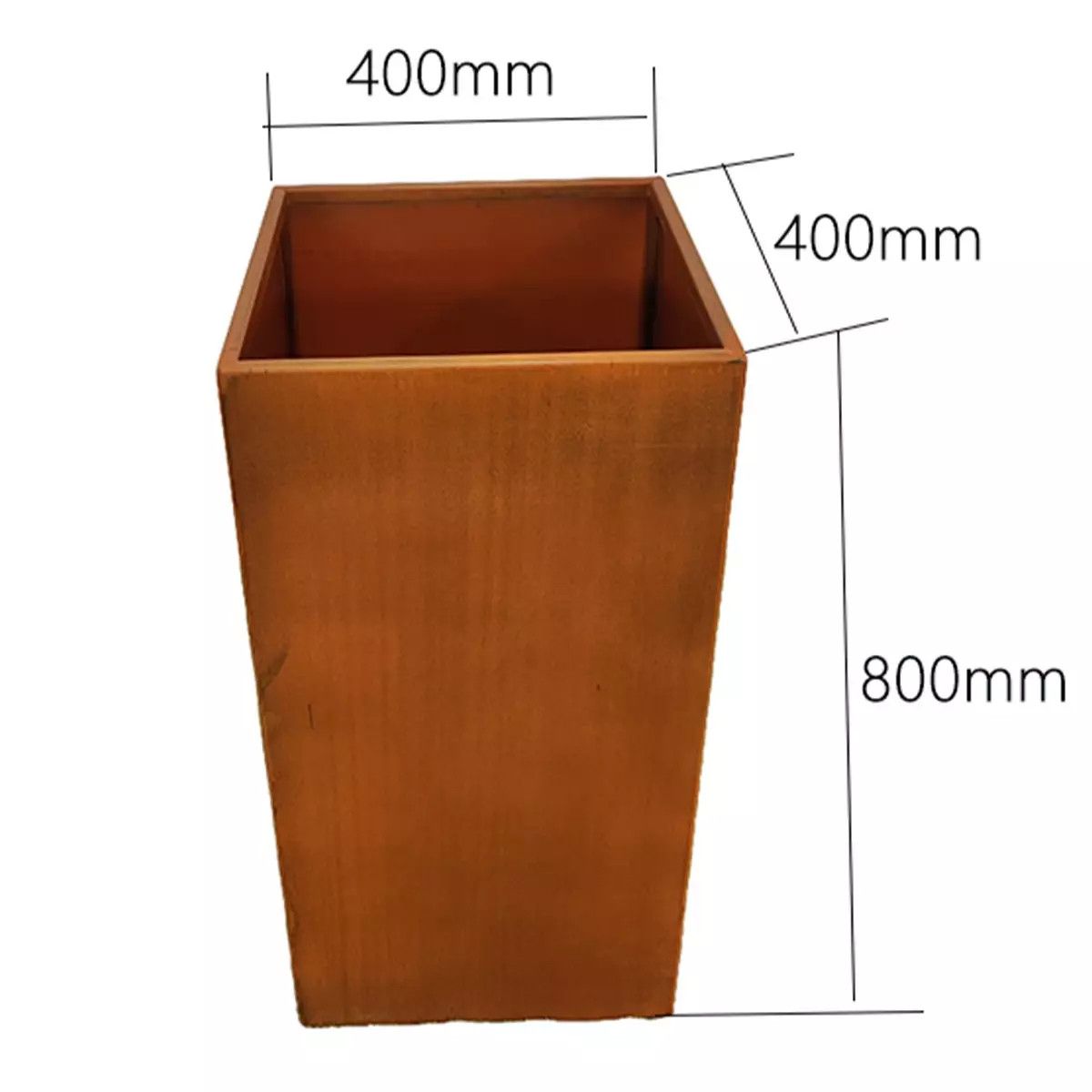 Pflanzkübel, 2 mm Cortenstahl, Höhe 60, 80, 100 cm, Braun, Florium