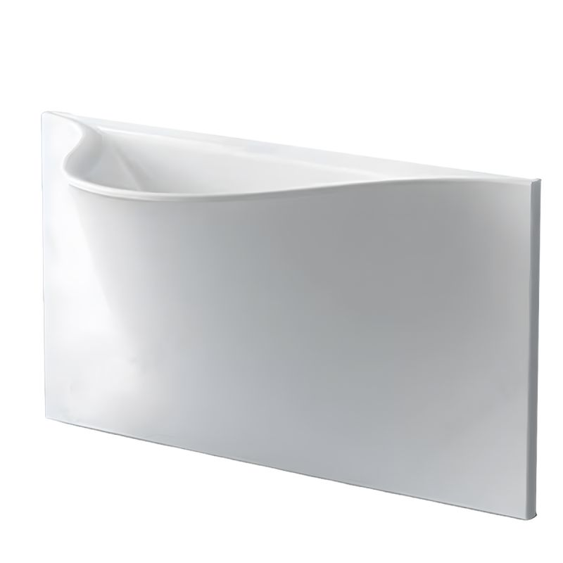 Wandmontiertes Waschbecken, Hochglanz Weiß, ultraschlankes Design, 90x41 cm, Liam