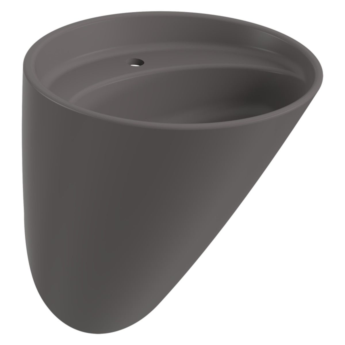 Waschbecken Angi, Wandmontage, 53x46 cm, mattes Anthrazit, Royalty Line by Ego