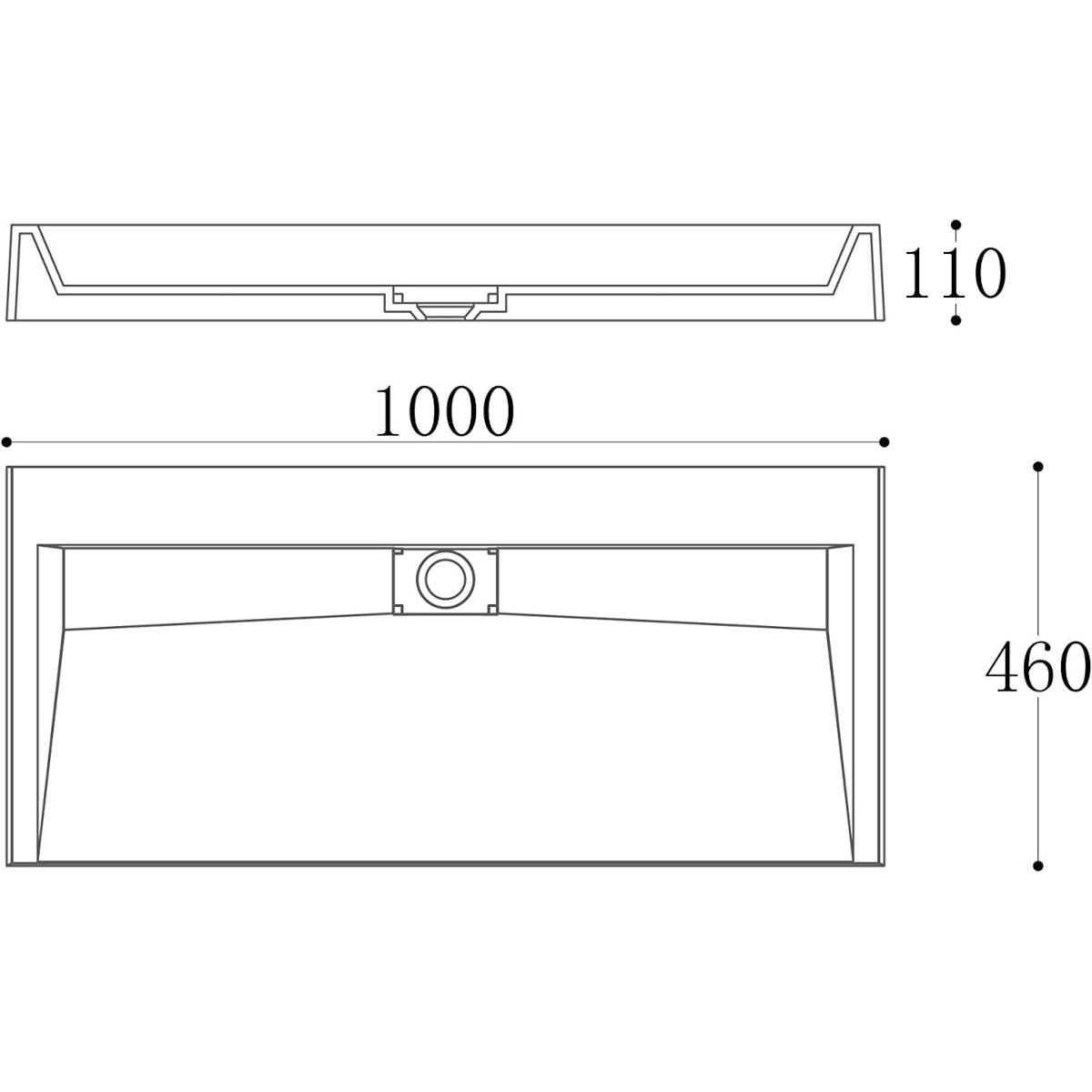 Waschbecken EGO 19, glänzend Weiß, 50-100 cm, Marmorkomposit, Wand- oder Aufsatzmontage, ohne Hahnloch
