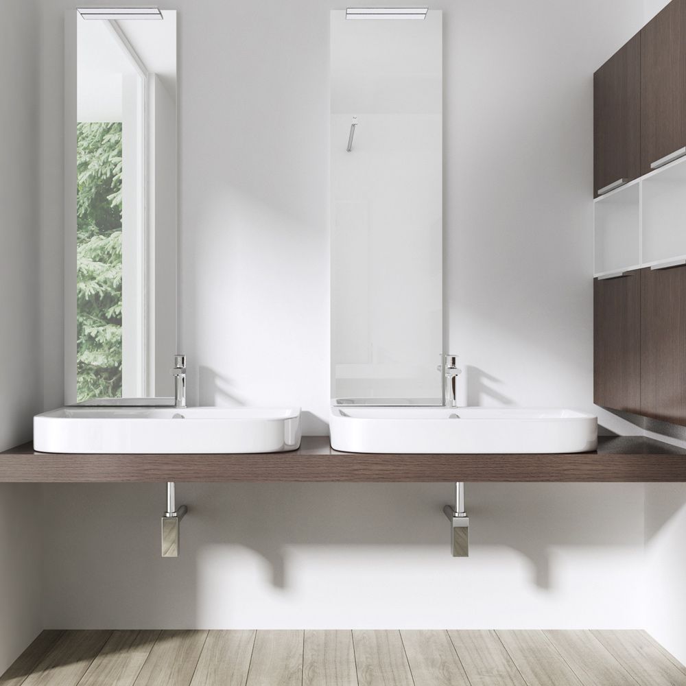 Waschbecken EGO-5021, Sanitärkeramik, Aufsatz- oder Wandmontage, 80x48 cm