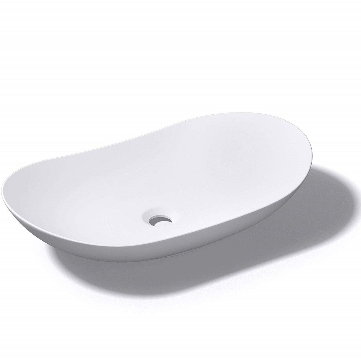 Waschbecken EGO 858, Weiß, matt, 63x36,5 cm, Aufsatzmontage, Sanitärkeramik