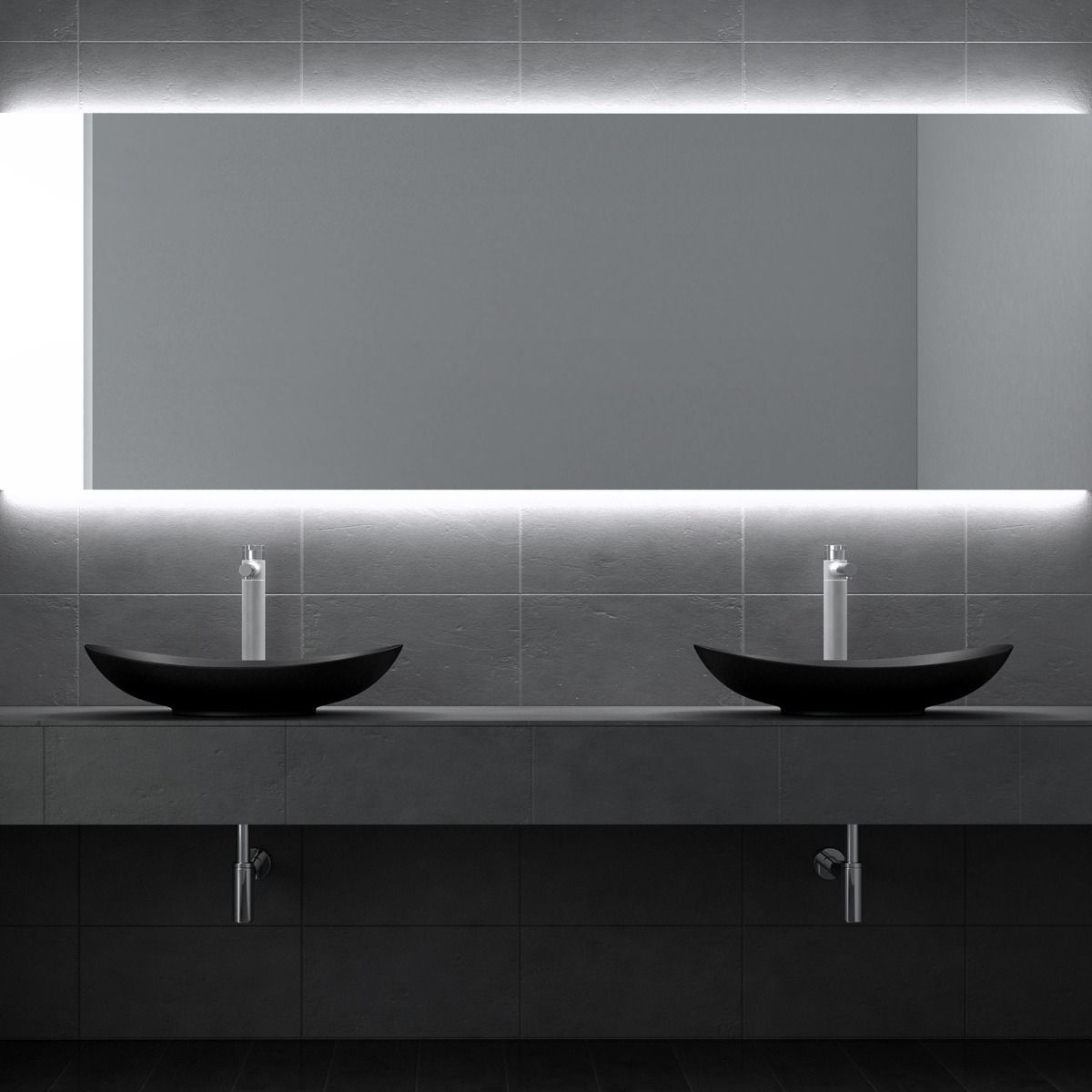 Waschbecken EGO 858, Mattschwarz, 63x36.5 cm, Aufsatzmontage, Sanitärkeramik