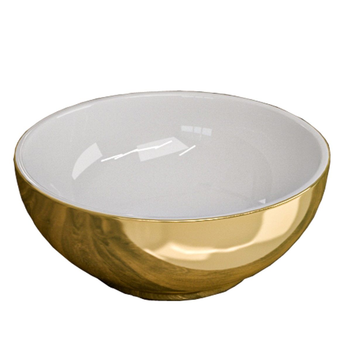 Waschbecken EGO Cristiano, Gold, 31x31 cm, Aufsatzmontage, ohne Hahnloch, Sanitärkeramik
