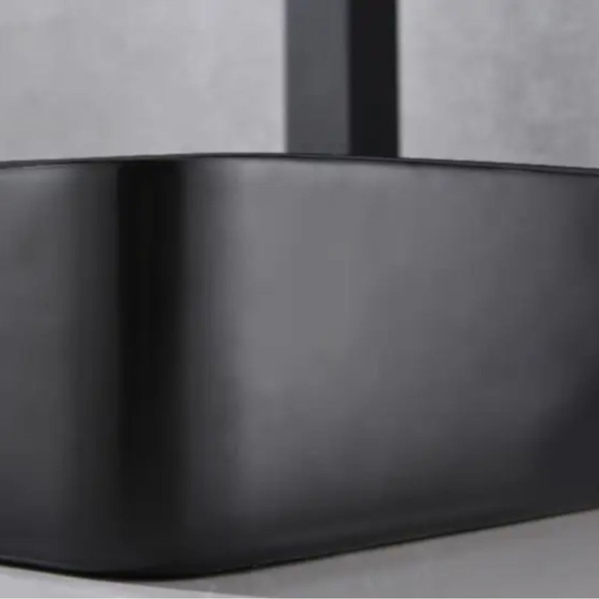 Waschbecken Maura, Mattschwarz, Sanitärkeramik, 61x35 Aufsatzmontage