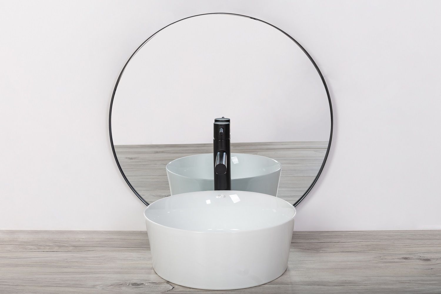 Waschbecken EGO-Ida Weiß, 36 cm, besonderes Design, Sanitärkeramik, Aufsatzmontage