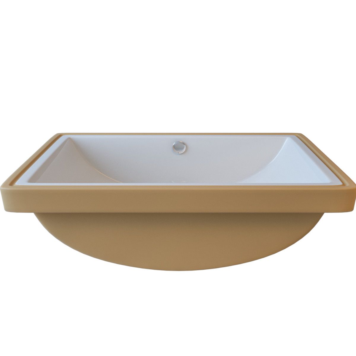 Waschbecken Romeo, Weiß, 53x37 cm, Einbaumontage, Sanitärkeramik