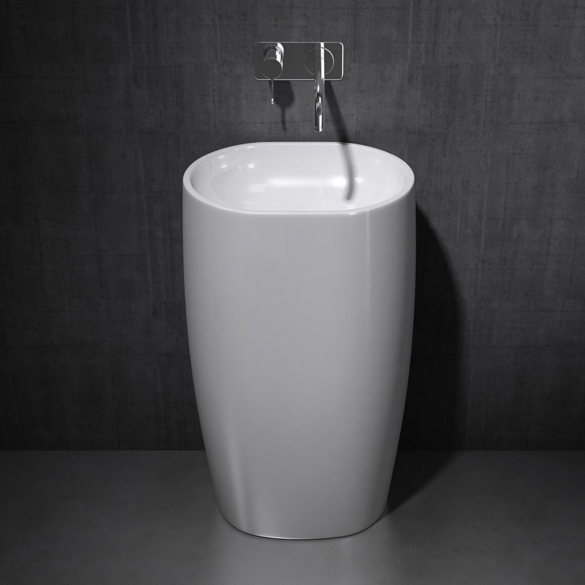Standwaschbecken EGO 32, Marmorkomposit, ohne Hahnloch
