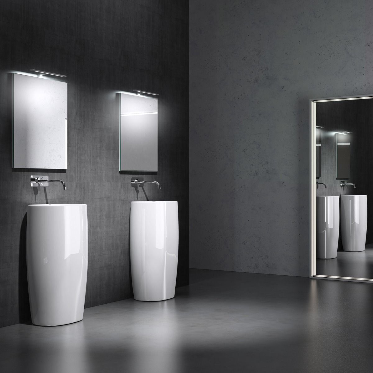 Standwaschbecken EGO 32, Marmorkomposit, ohne Hahnloch