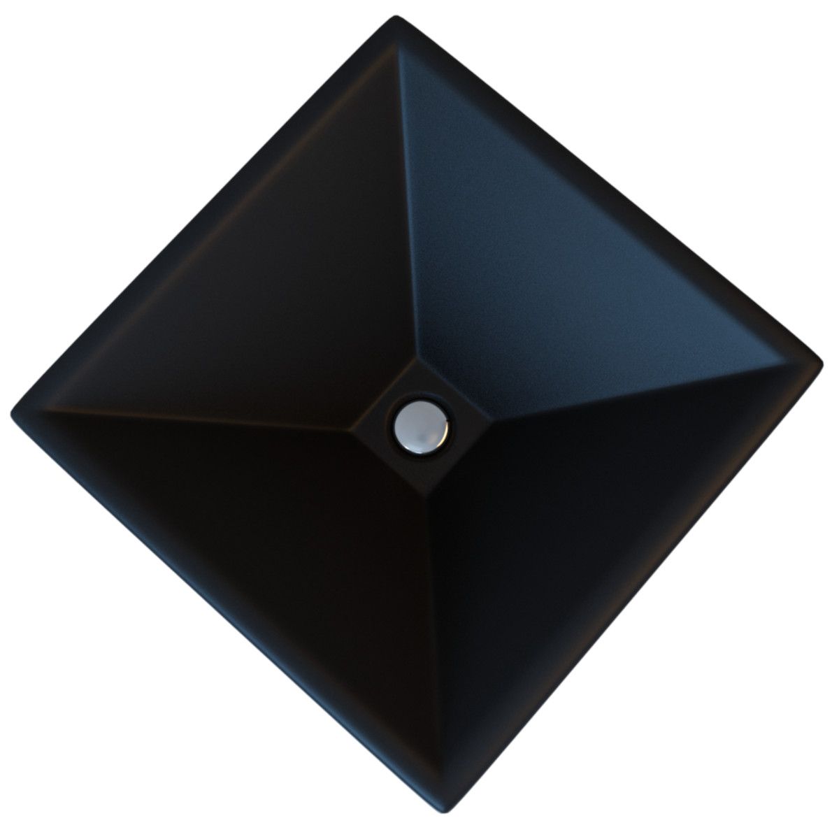 Standwaschbecken Enrico, Mattschwarz, Power Colour, 47x47x83 cm, Bodenmontage, Sanitärkeramik