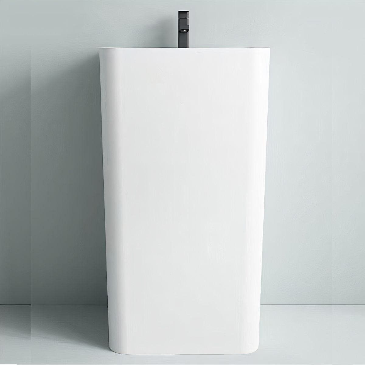 Standwaschbecken, freistehend, glänzend Weiß, 45x36x85 cm, mit Armaturenloch, Colona