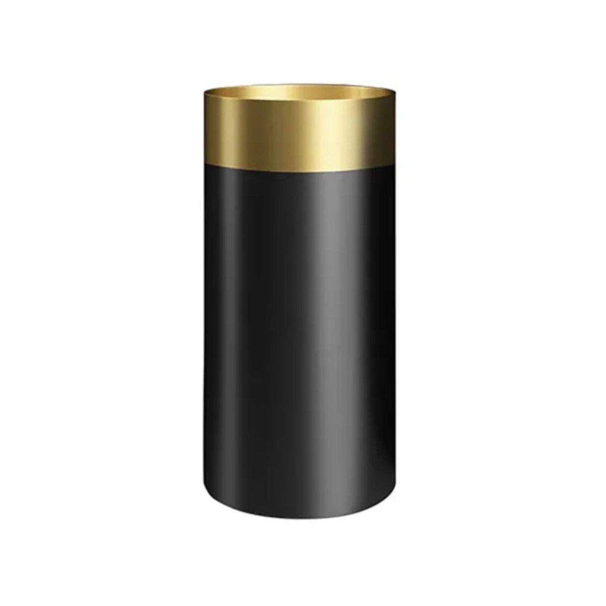 Maurio Standwaschbecken aus Edelstahl, Gebürstetes Schwarz-Gold, 40x40x80 cm, ohne Armaturloch, Bodenmontage