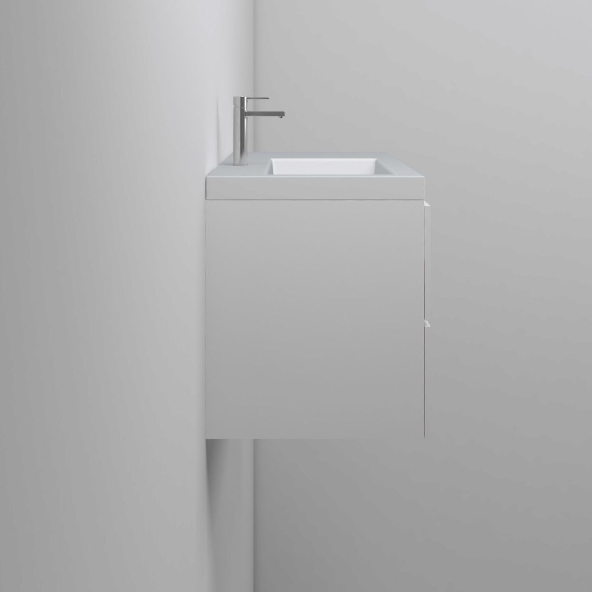 Waschbecken Zina, Mineralwerkstoff , Halb-Einbaumontage, mit Becken links, 90x47 cm