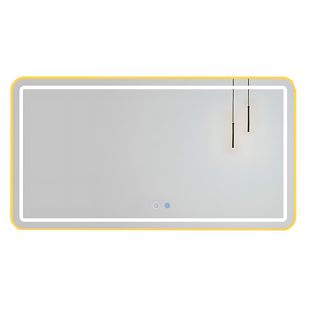 LED-Spiegel, goldener Rahmen, Anti-Beschlag, Touch-Taste, 3 Lichtfarben, Einstellbare Helligkeit, 60-70x80-150 cm, Feliz