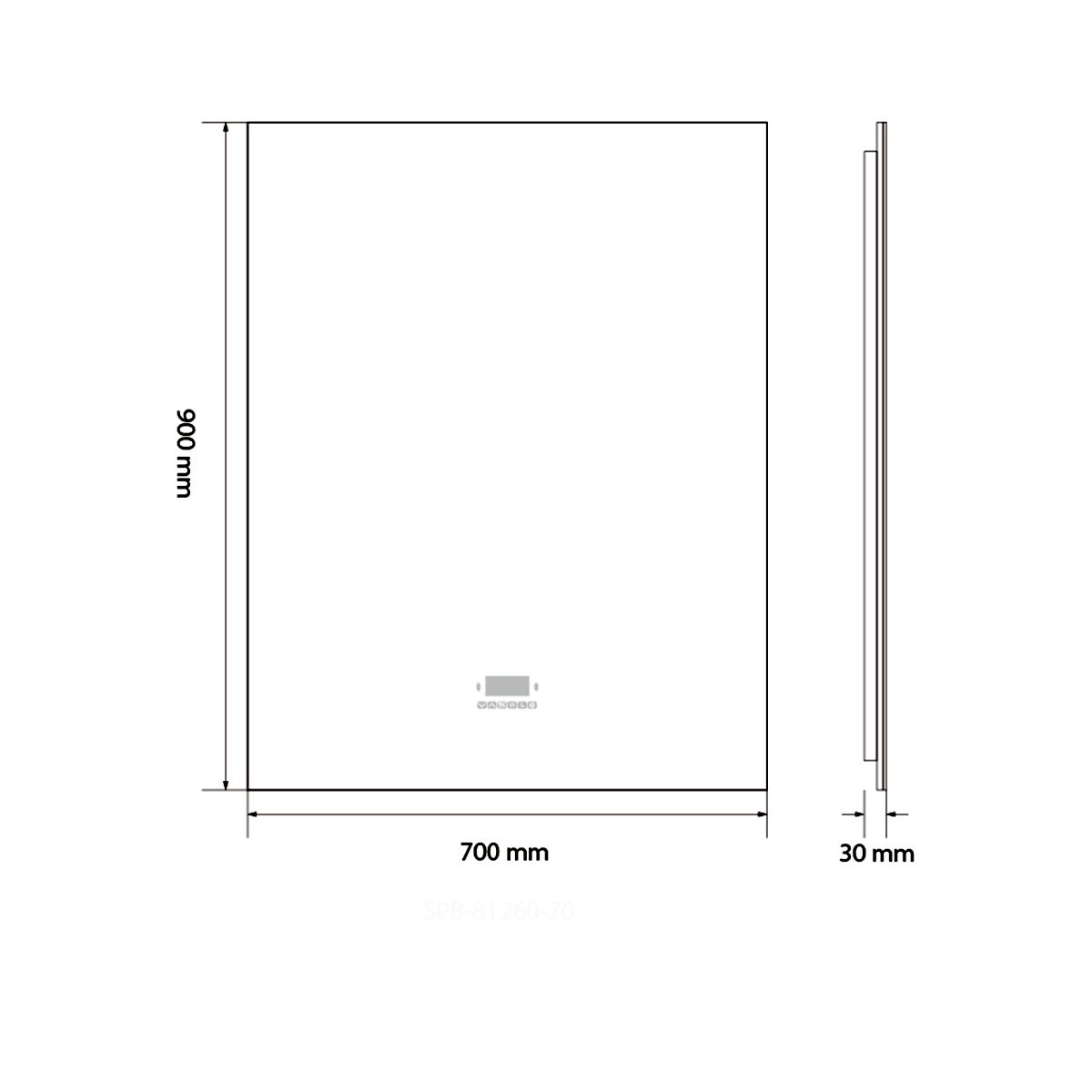 LED-Spiegel, goldener Rahmen, Anti-Beschlag, Touch-Taste, 3 Lichtfarben, Einstellbare Helligkeit, 60-70x80-150 cm, Feliz