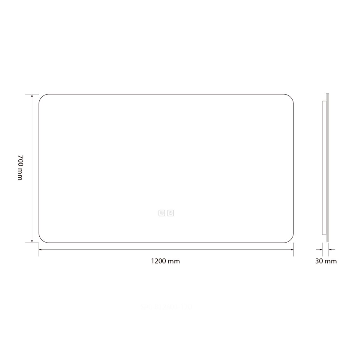 LED-Spiegel, schwarzer Rahmen, Anti-Beschlag, Touch-Taste, 3 Lichtfarben, Einstellbare Helligkeit, 60-70x80-150 cm, Feliz
