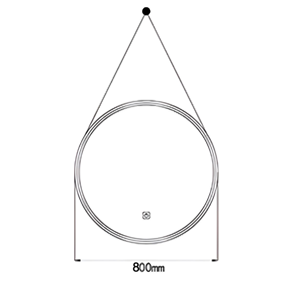 LED-Spiegel, Gurt, goldener Rahmen, Touch, 3 Lichtfarben, Anti-Beschlag, 5 mm, Durchmesser 70-80 cm, Spectra