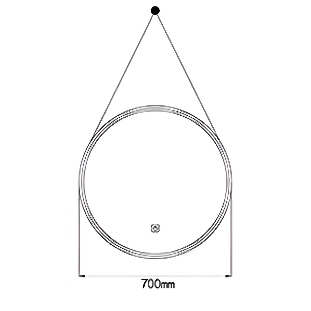 LED-Spiegel, Gurt, goldener Rahmen, Touch, 3 Lichtfarben, Anti-Beschlag, 5 mm, Durchmesser 70-80 cm, Spectra