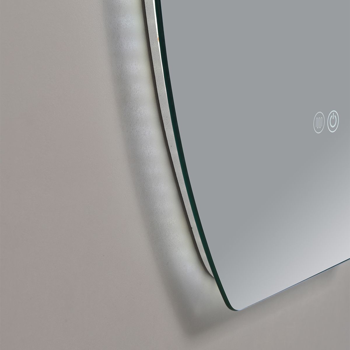 LED-Spiegel, Anti-Beschlag und Touch-Taste, 5 mm, 3 Lichtfarben, Einstellbare Helligkeit, Größen 60x80–70x100 cm, Luna