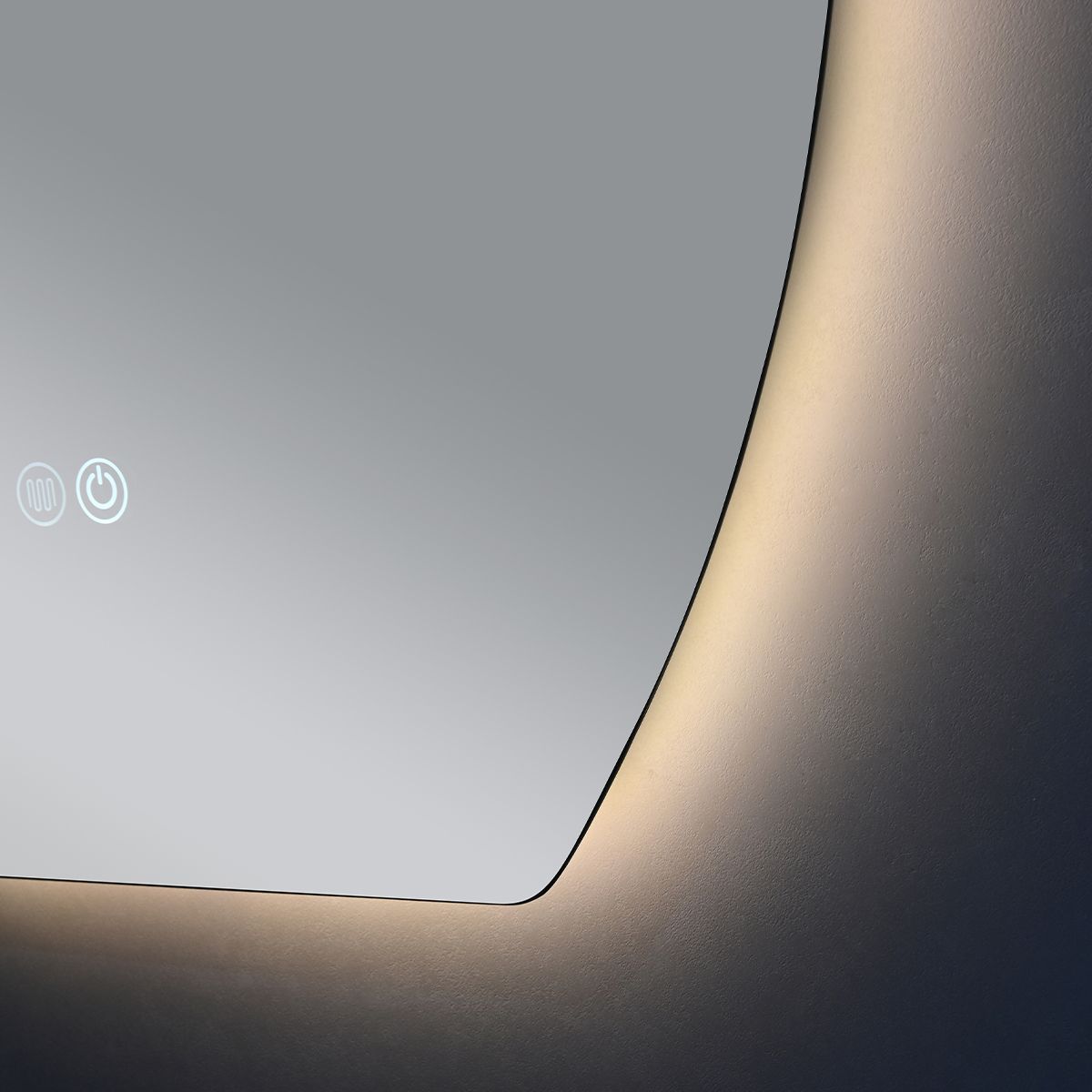 LED-Spiegel, Anti-Beschlag und Touch-Taste, 5 mm, 3 Lichtfarben, Einstellbare Helligkeit, Größen 60x80–70x100 cm, Luna