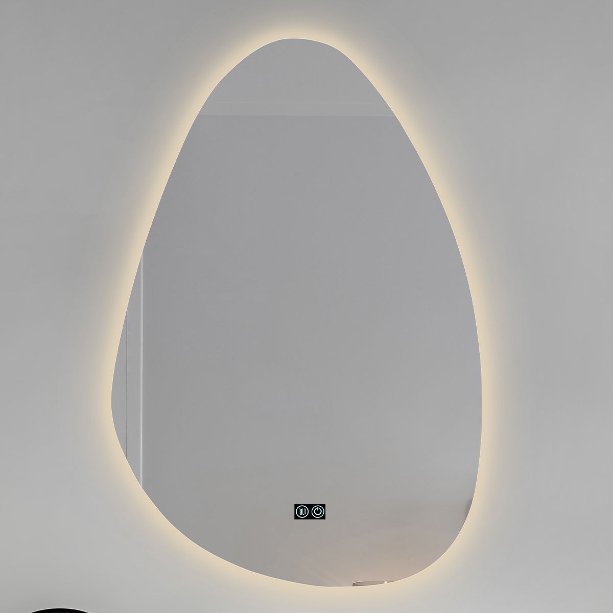 LED-Spiegel, Anti-Beschlag und Touch-Taste, 5mm Glas, 3 Lichtfarben, Einstellbare Helligkeit, Maße 60-75 x 80-100 cm, Gloria