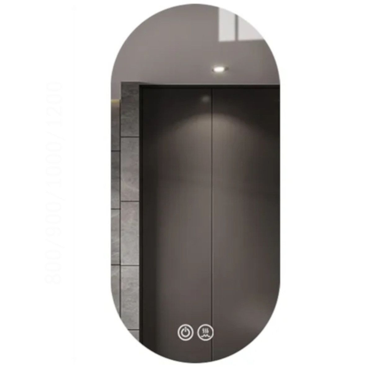 LED-Spiegel, Anti-Beschlag, Touch, 5 mm, 3 Lichtfarben, Einstellbare Helligkeit, Maße 50x100-40x120 cm, Victoria