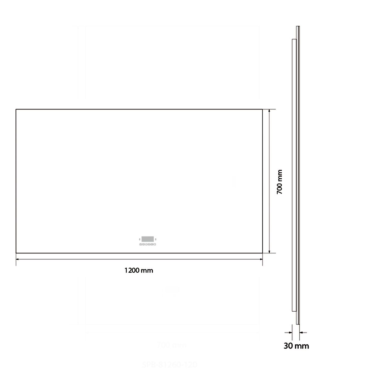 Smart LED-Spiegel, Bluetooth, 3 Lichtfarben, 5 mm, Sensor, Zeit und Temperatur, Anti-Beschlag, Touch, 60-70x80-140 cm, Rubin
