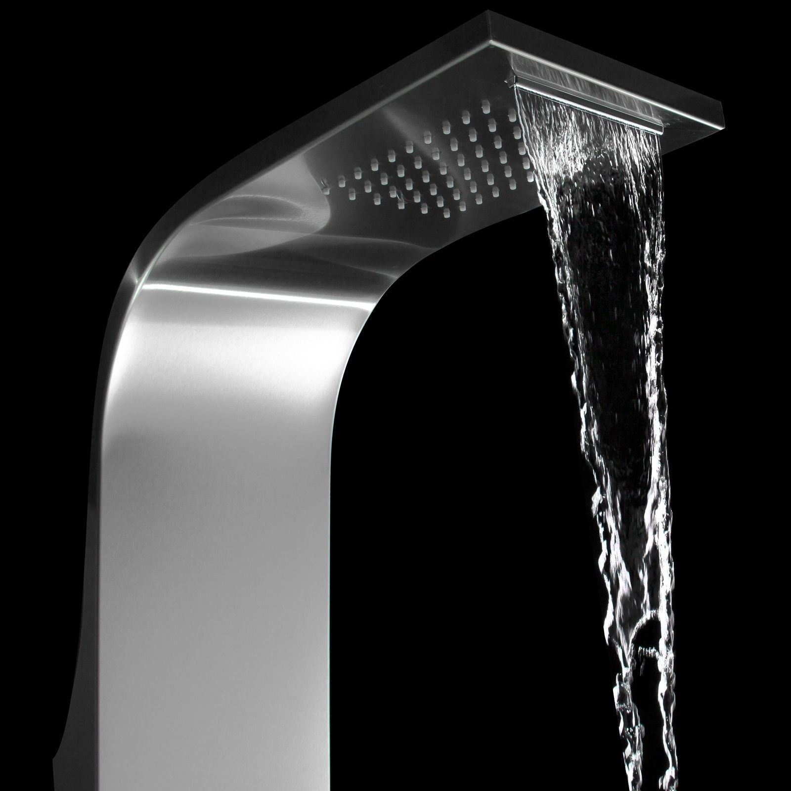 Duschpaneel SK-423S, Edelstahl, mit Regendusche und Hydromassage, Chrom-Finish