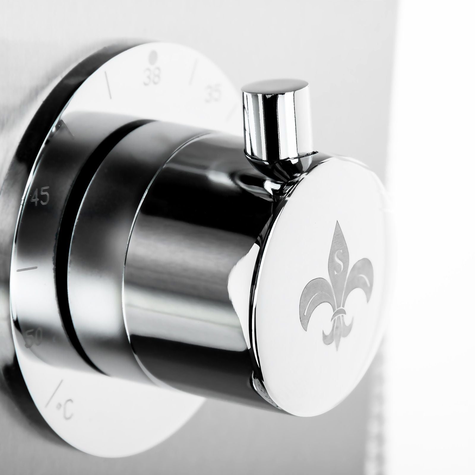 Duschpaneel SK-423S, Edelstahl, mit Regendusche und Hydromassage, Chrom-Finish